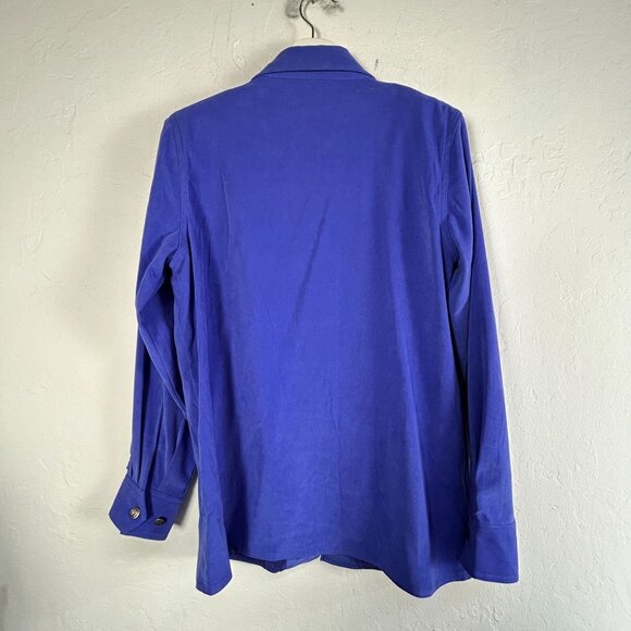 Vintage Bob Mackie Wearable Art Womens Small Blue Embroidered Braids Zip Jacket - Picture 2 of 9